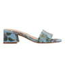 Olysa Slide Dress Sandal - Blue Floral