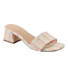 Olysa Slide Dress Sandal - Red/Cream Stripe