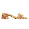 Olysa Slide Dress Sandal - Yellow Floral