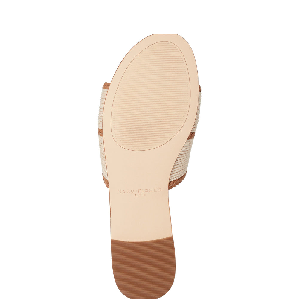 Zuri Flat Slide Sandal - Natural/Brown