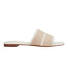 Zuri Flat Slide Sandal - Natural/White