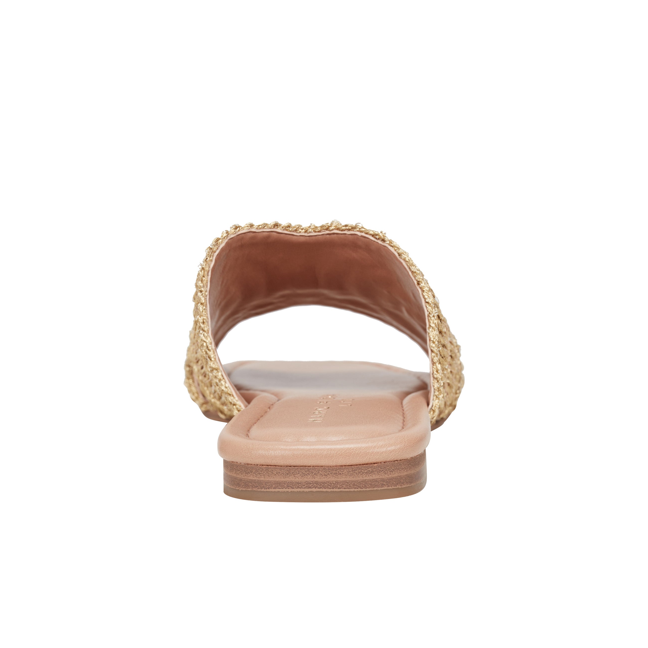 Narda Flat Sandal - Gold Raffia