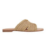 Narda Flat Sandal - Gold Raffia