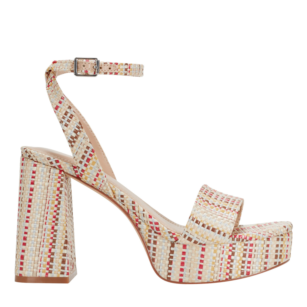 Sadel Platform Sandal - Multi Raffia