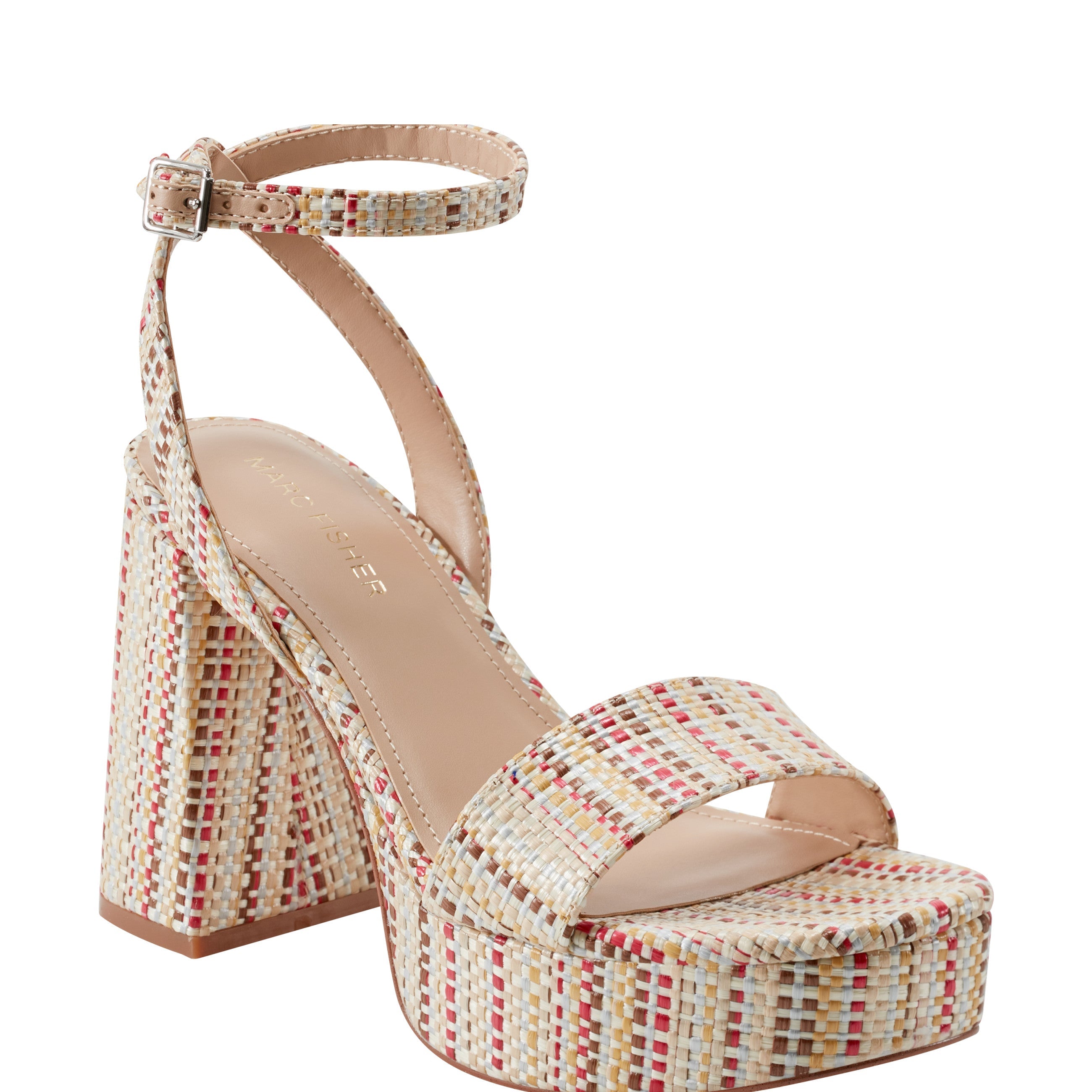 Sadel Platform Sandal - Multi Raffia