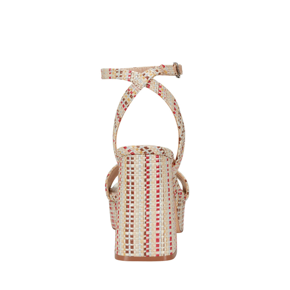 Sadel Platform Sandal - Multi Raffia