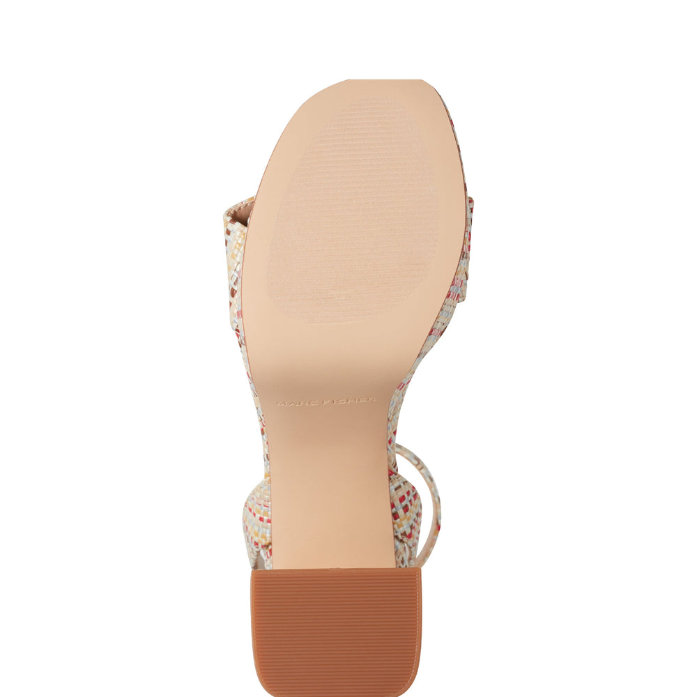 Sadel Platform Sandal - Multi Raffia