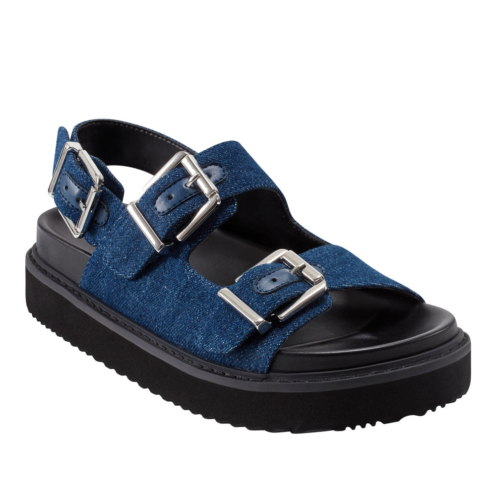 Agenda Footbed Sandal - Denim