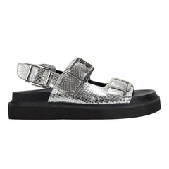 Agenda Footbed Sandal - Silver
