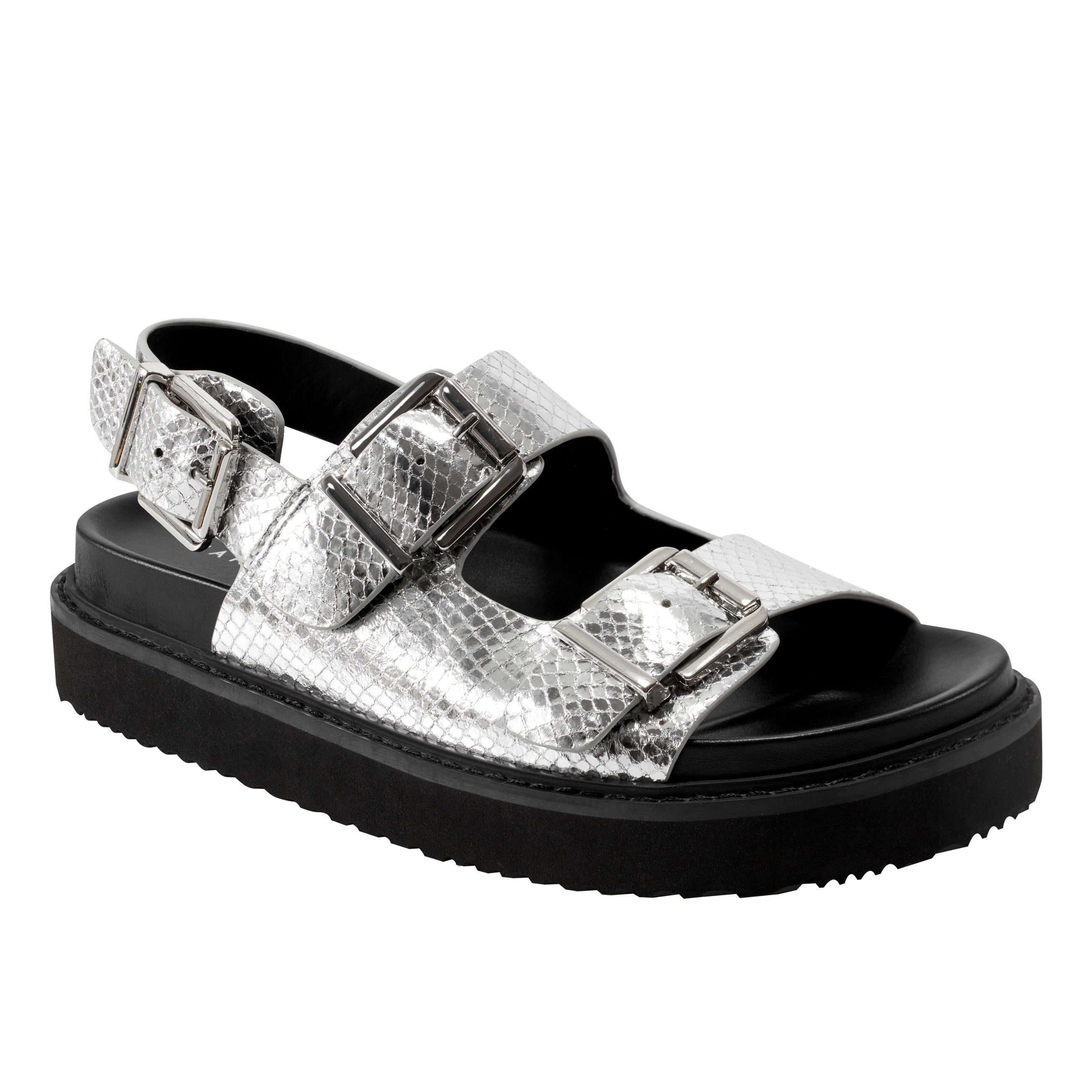 Agenda Footbed Sandal - Silver