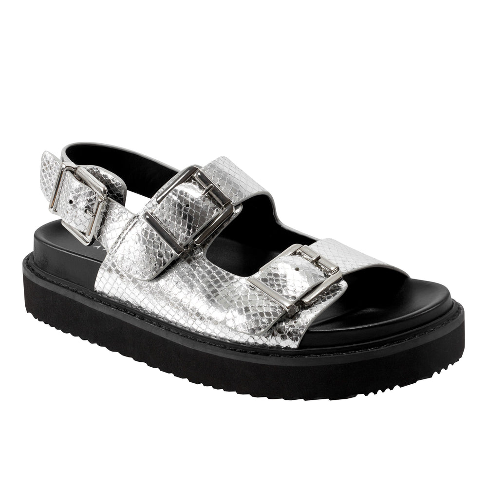 Agenda Footbed Sandal - Silver