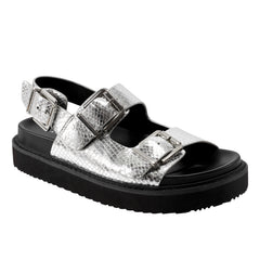 Agenda Footbed Sandal - Silver