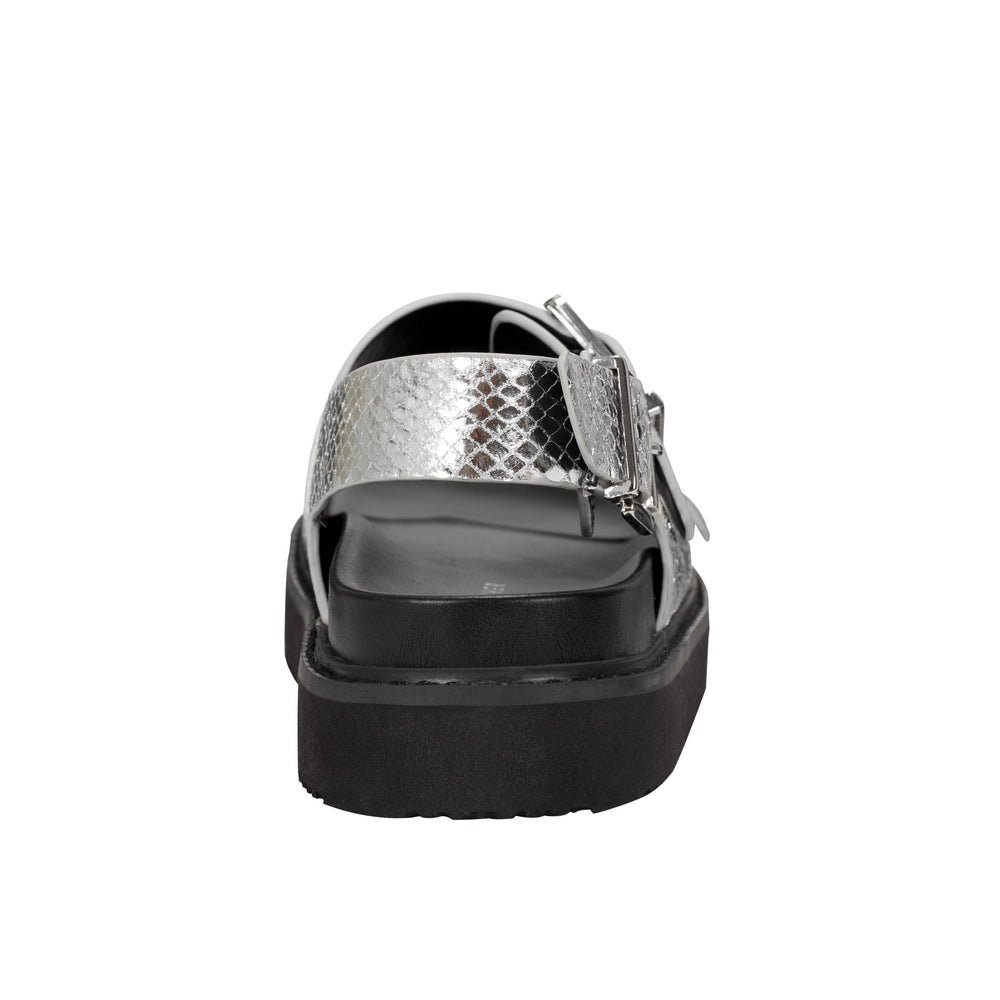 Agenda Footbed Sandal - Silver