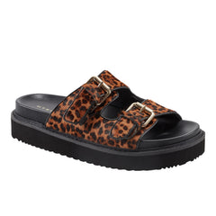 Agusta Studded Slide Sandal - Leopard