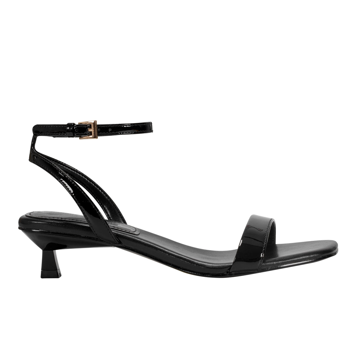 Alona Ankle Strap Sandal - Black Patent Leather
