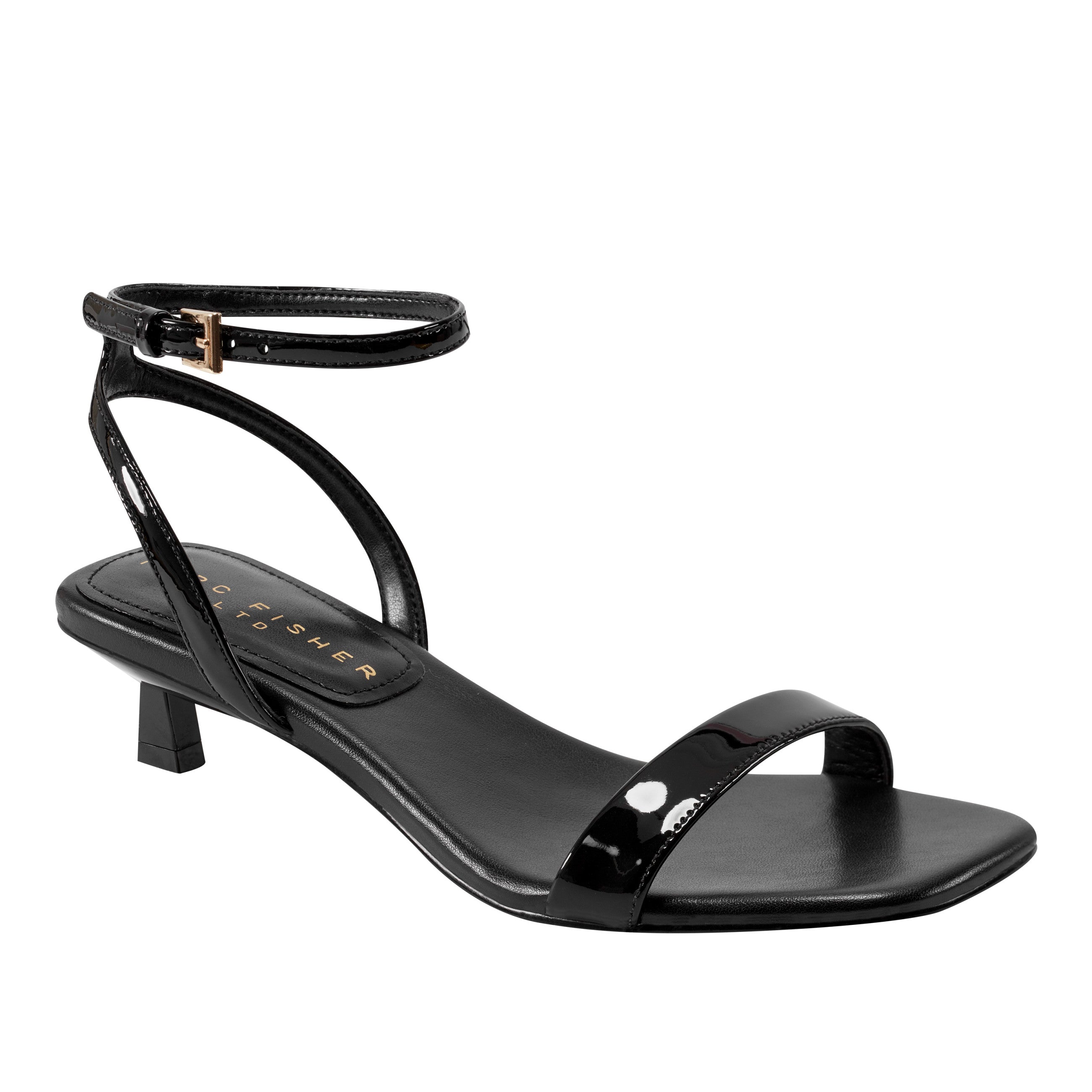 Alona Ankle Strap Sandal - Black Patent Leather