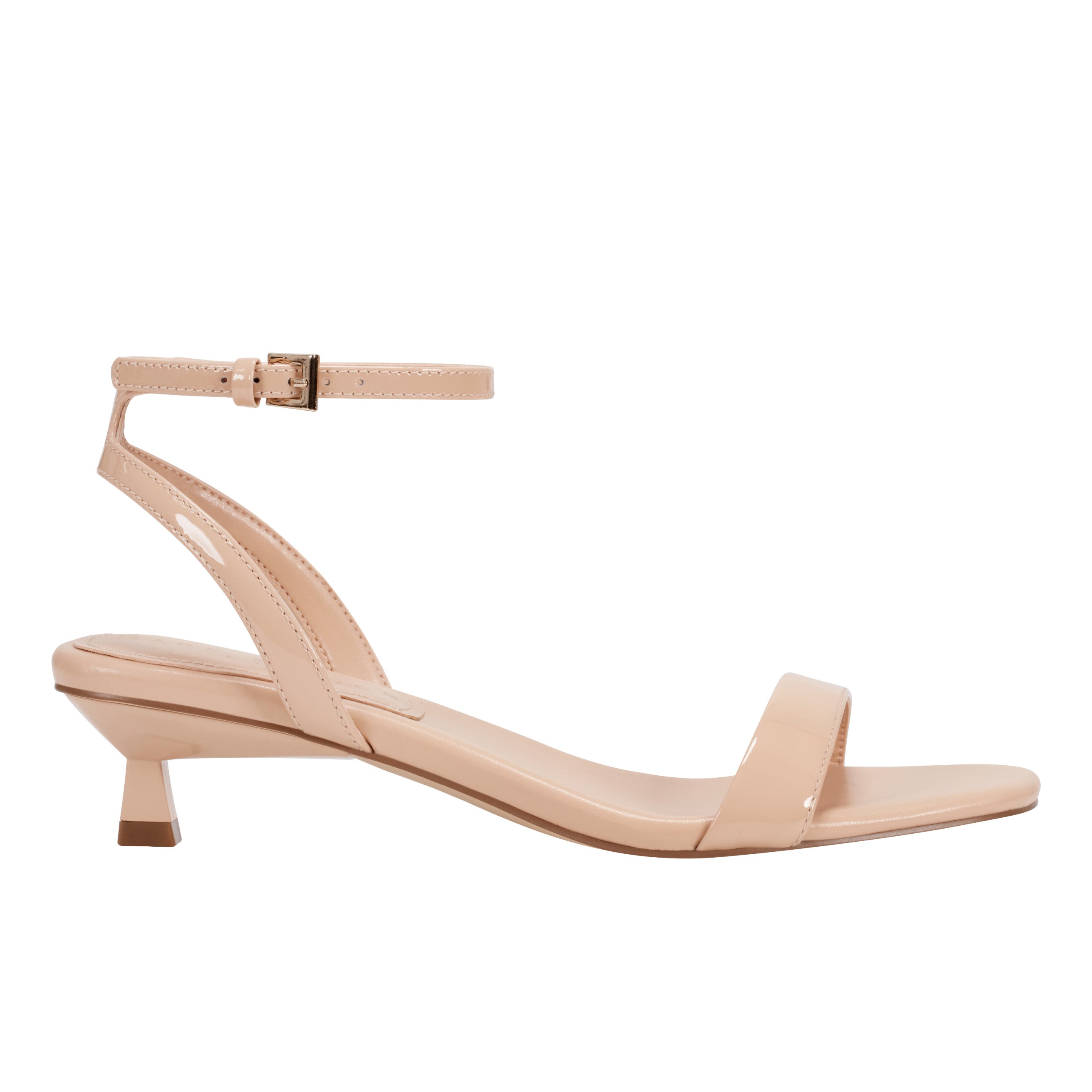 Alona Ankle Strap Sandal - Natural Patent Leather