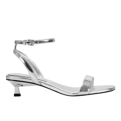 Alona Ankle Strap Sandal - Silver Leather