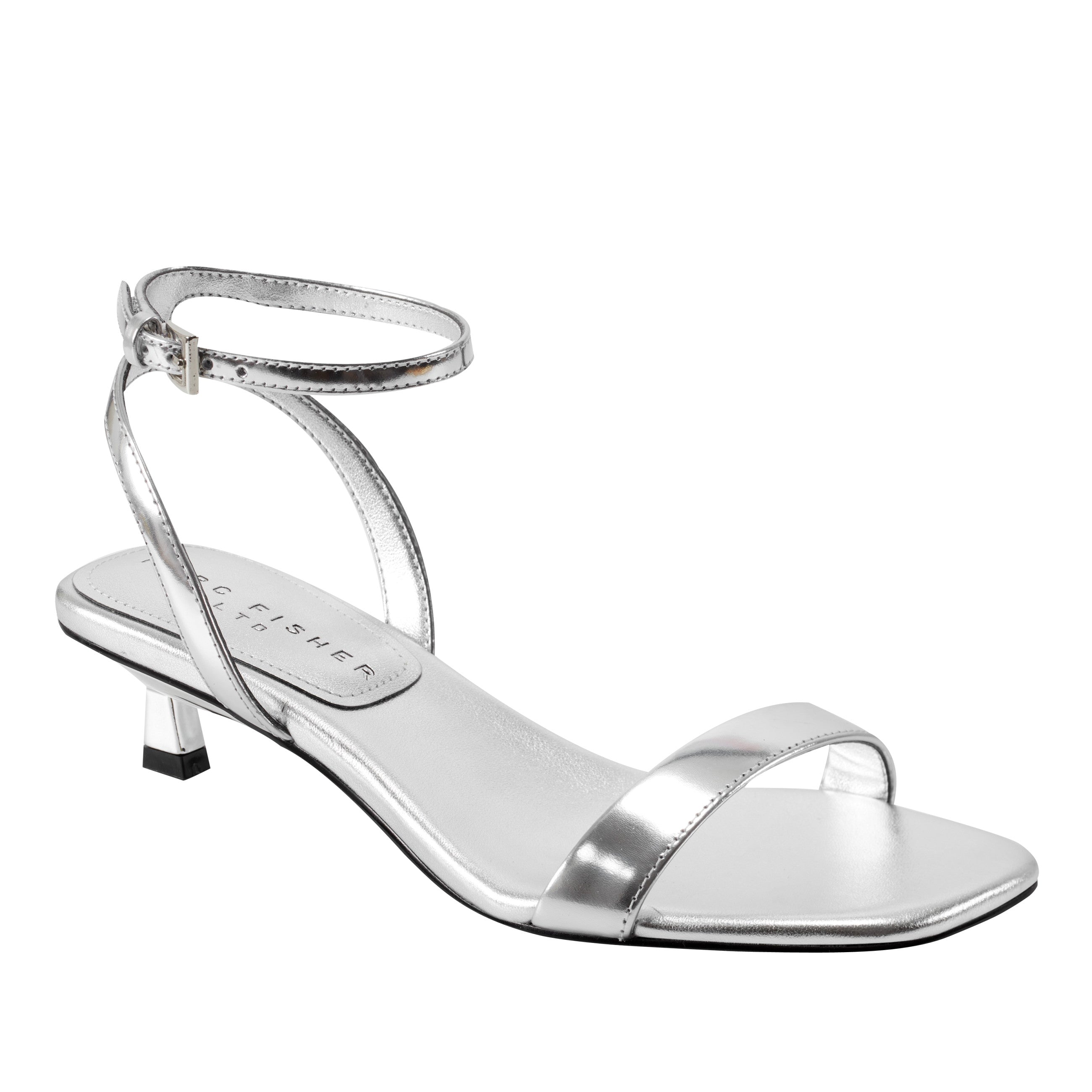 Alona Ankle Strap Sandal - Silver Leather