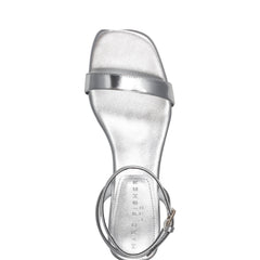 Alona Ankle Strap Sandal - Silver Leather