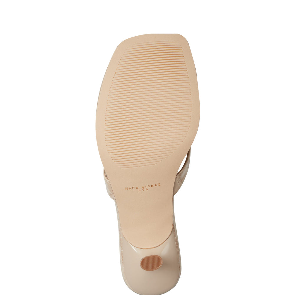 Amelea Thong Sandal - Natural Croco Leather
