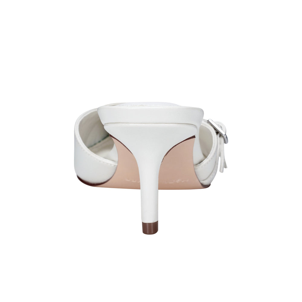 Amilia Pointy Tole Dress Mule - Chic Cream