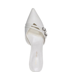 Amilia Pointy Tole Dress Mule - Chic Cream