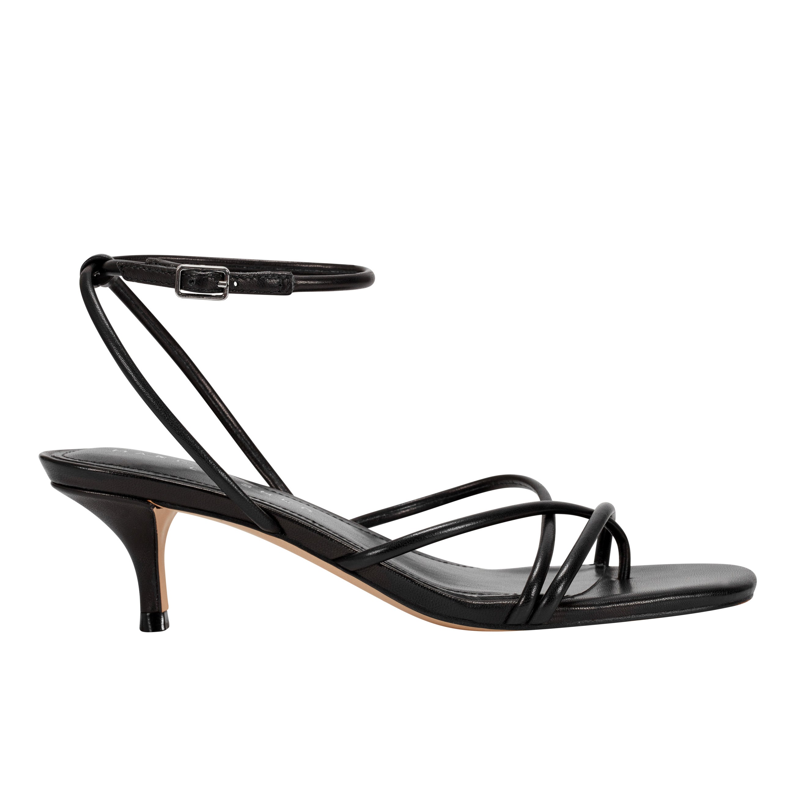 Ballen Ankle Strap Sandal - Black Leather