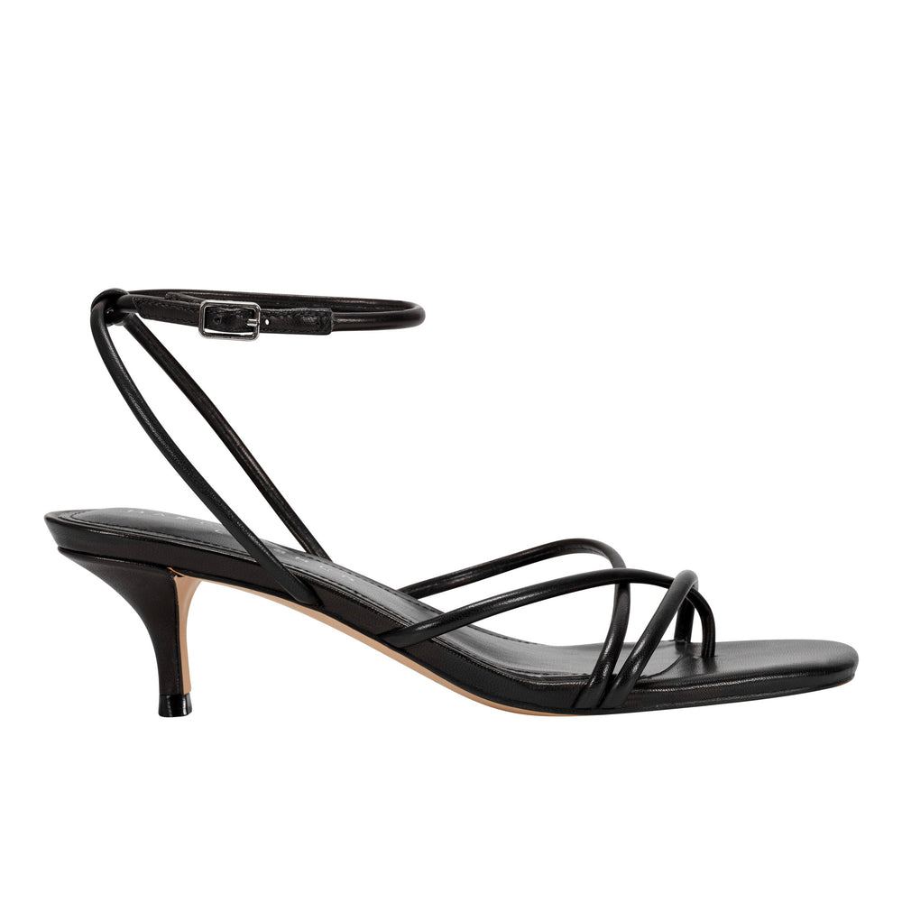 Ballen Ankle Strap Sandal - Black Leather