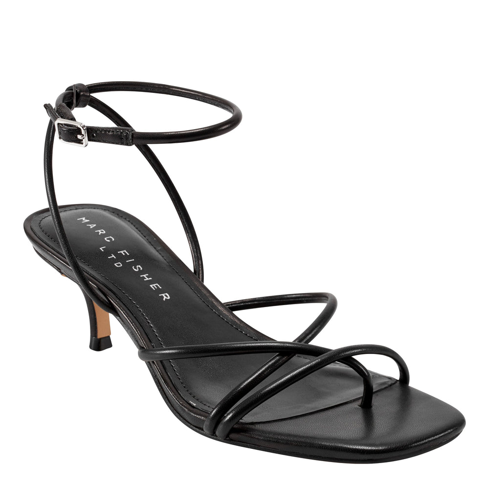 Ballen Ankle Strap Sandal - Black Leather