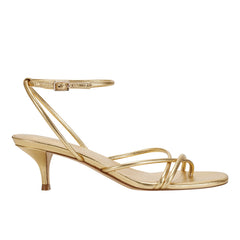 Ballen Ankle Strap Sandal - Gold Leather