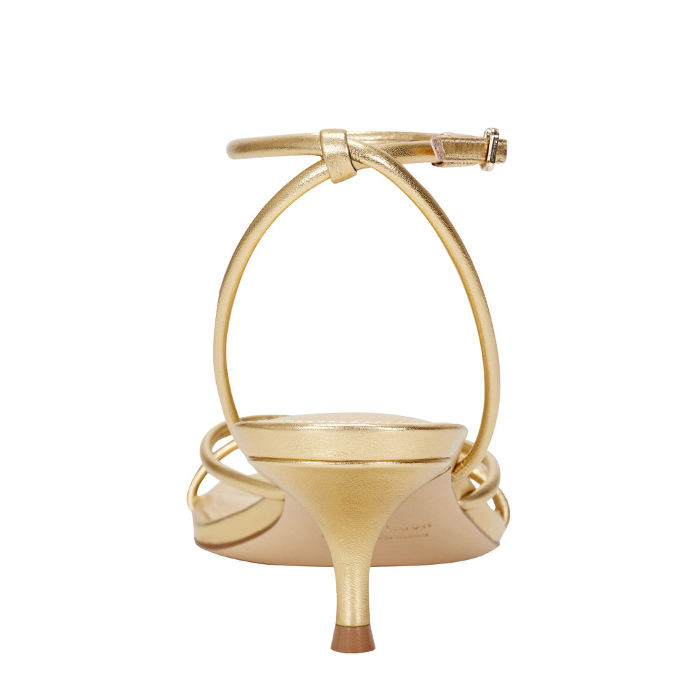 Ballen Ankle Strap Sandal - Gold Leather
