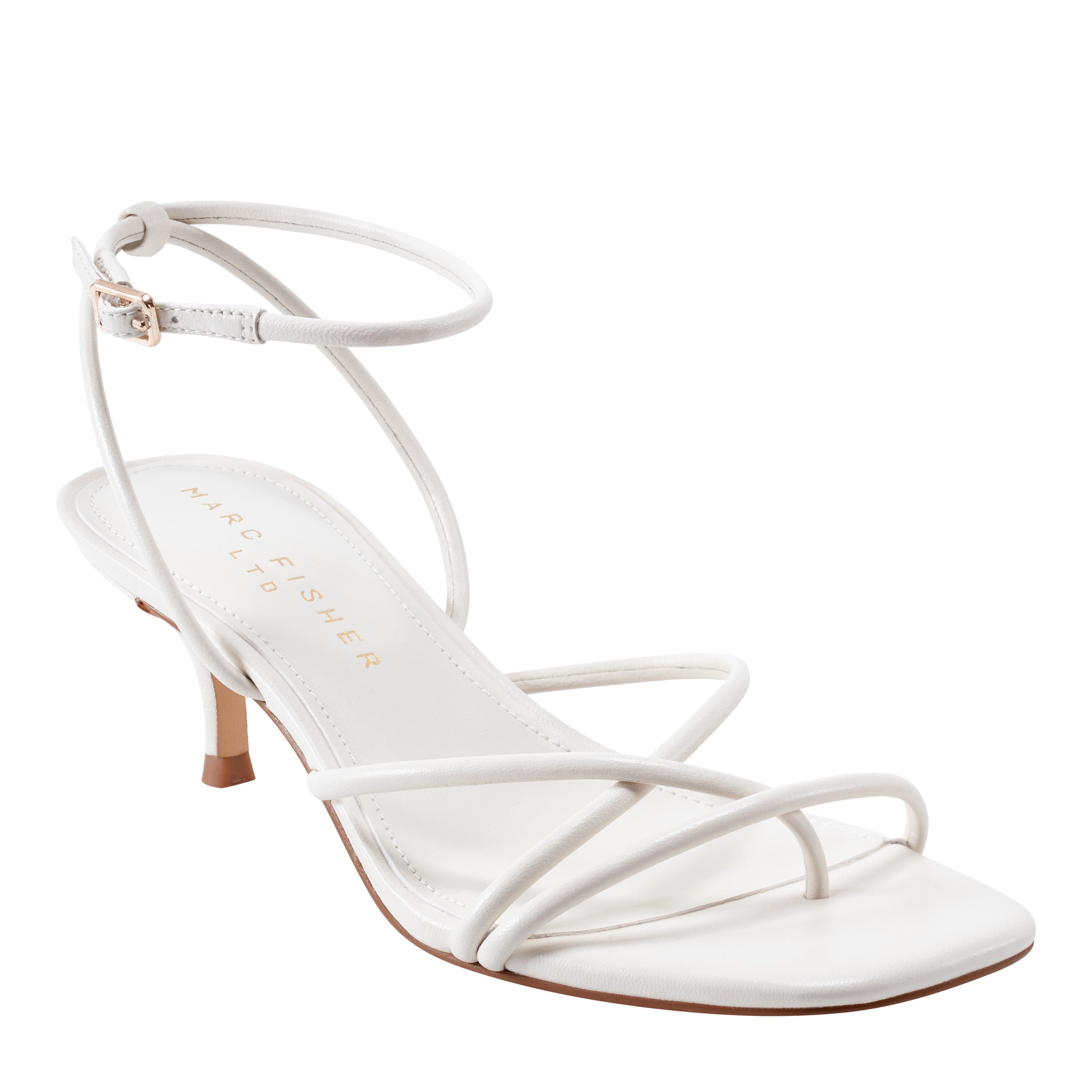 Ballen Ankle Strap Sandal - White Leather