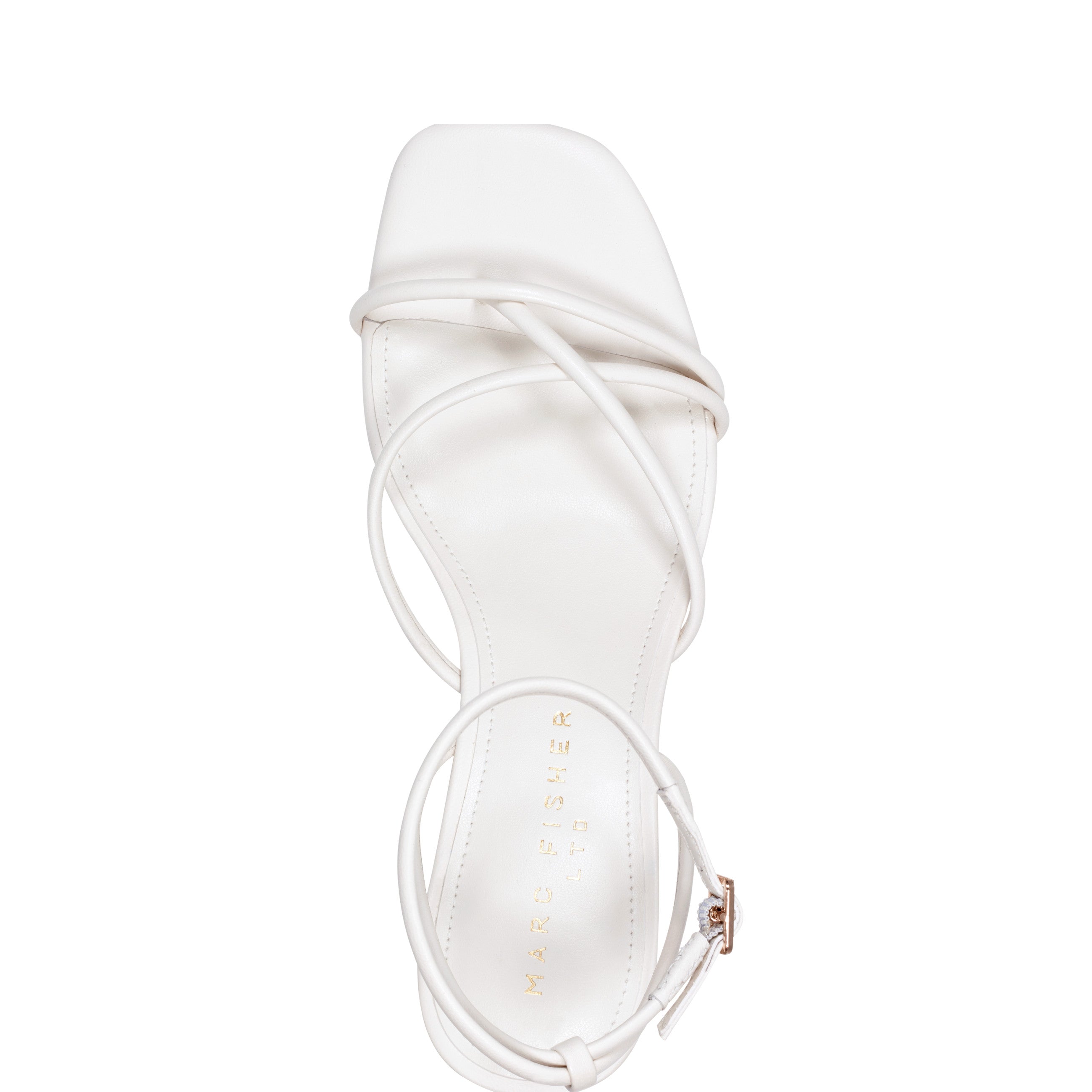 Ballen Ankle Strap Sandal - White Leather