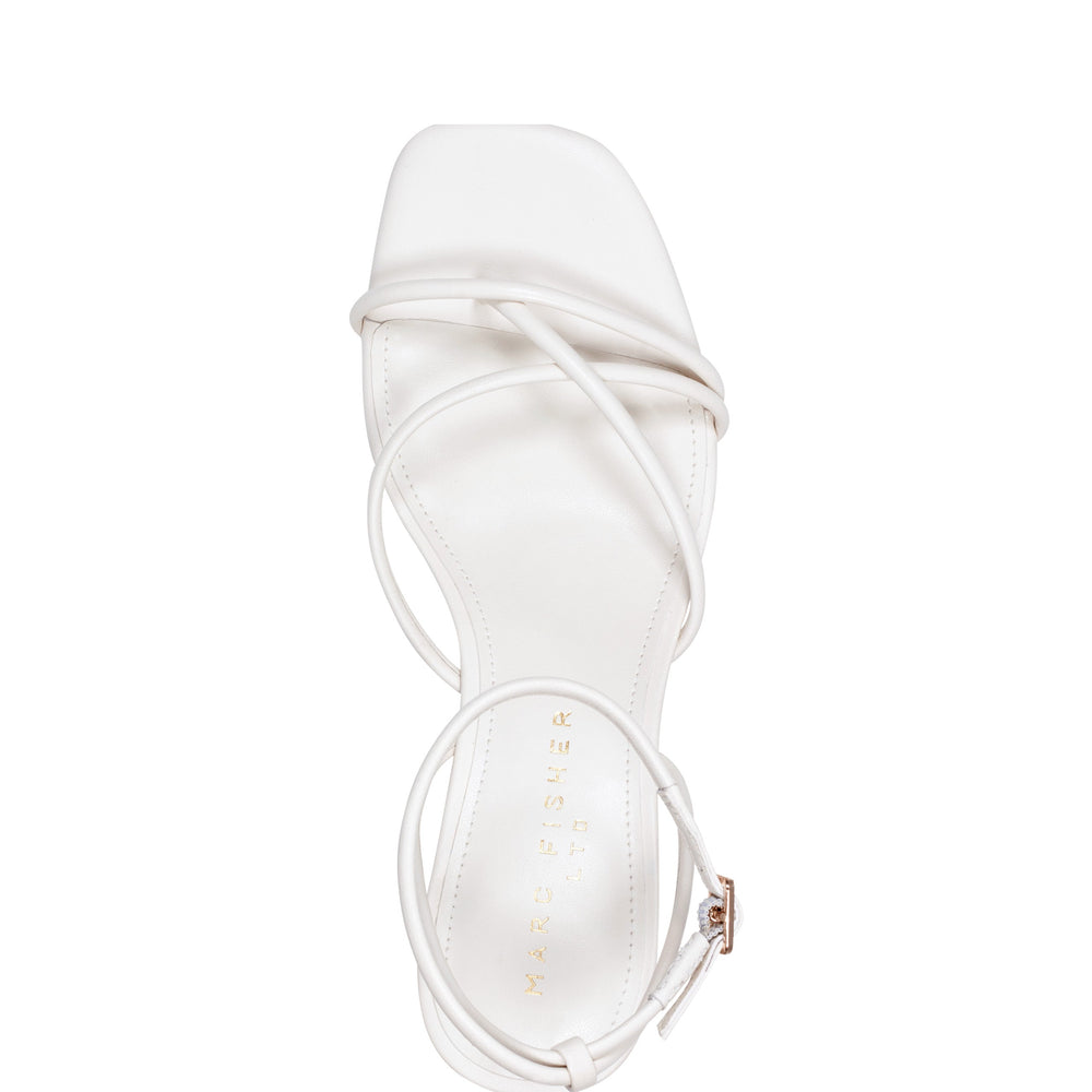 Ballen Ankle Strap Sandal - White Leather