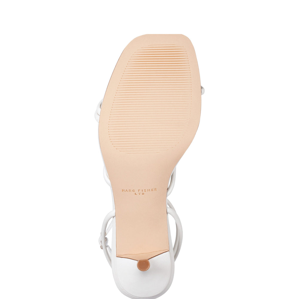 Ballen Ankle Strap Sandal - White Leather