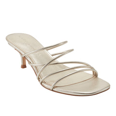 Banna Strappy Dress Sandal - Gold Leather