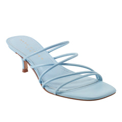 Banna Strappy Dress Sandal - Light Blue Leather