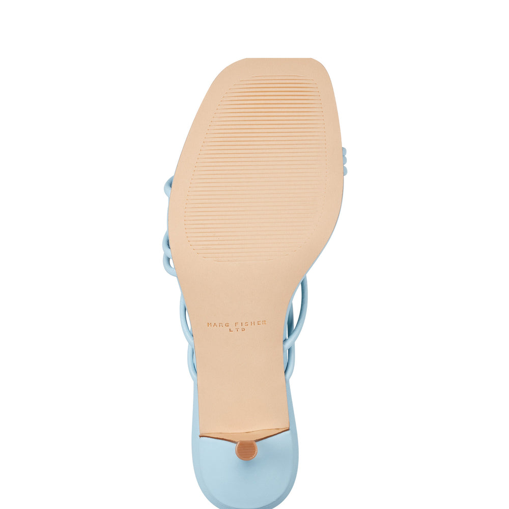 Banna Strappy Dress Sandal - Light Blue Leather