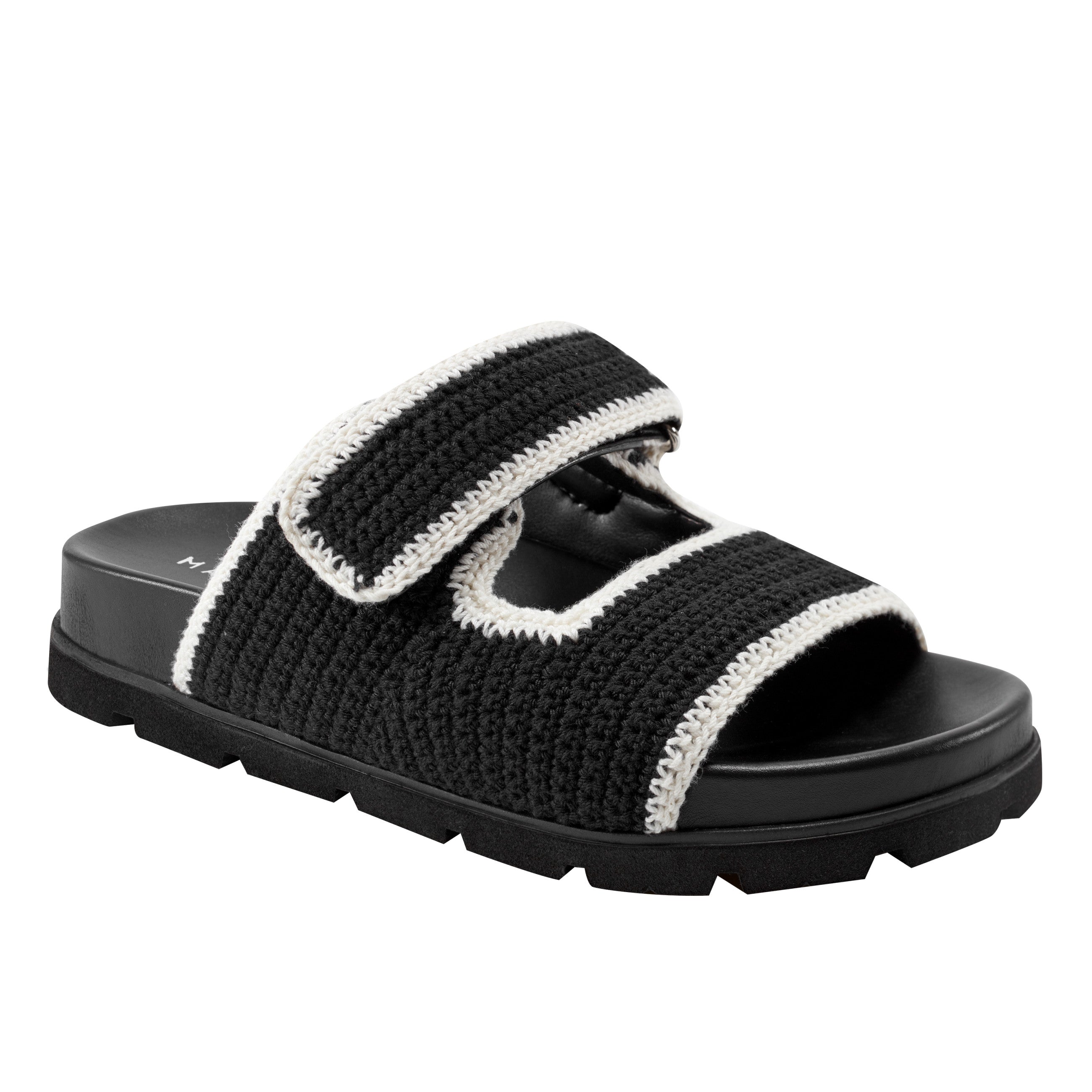 Brinleys Footbed Sandal - Black/Cream