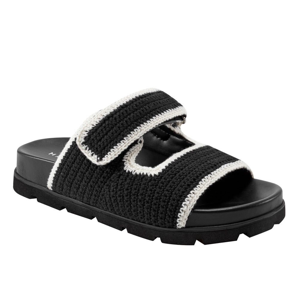 Brinleys Footbed Sandal - Black/Cream