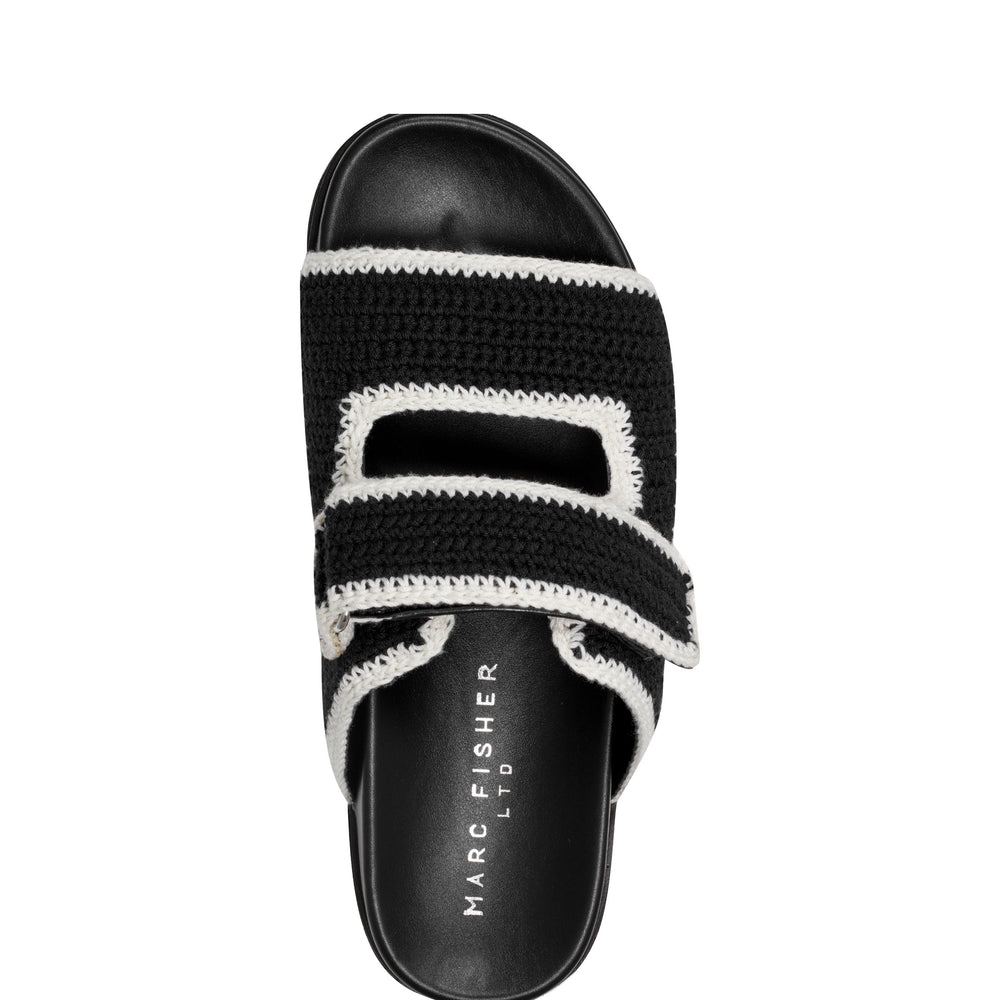 Brinleys Footbed Sandal - Black/Cream