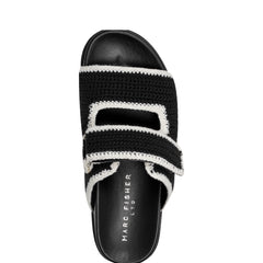 Brinleys Footbed Sandal - Black/Cream