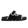Brinleys Footbed Sandal - Black/Cream