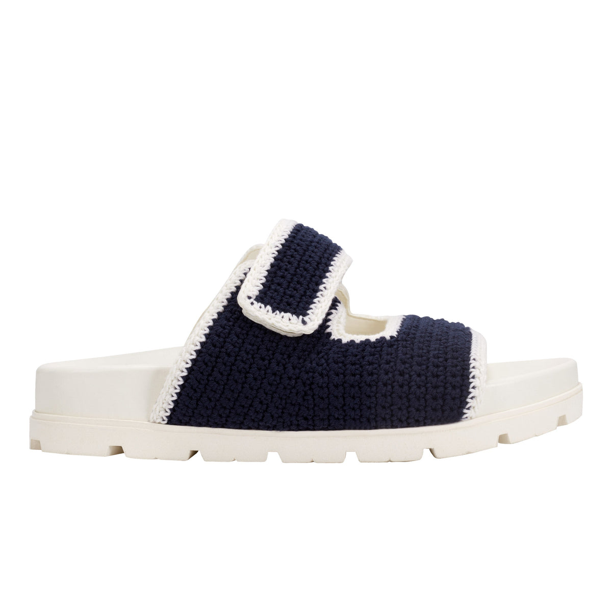 Brinleys Footbed Sandal - Navy/Cream
