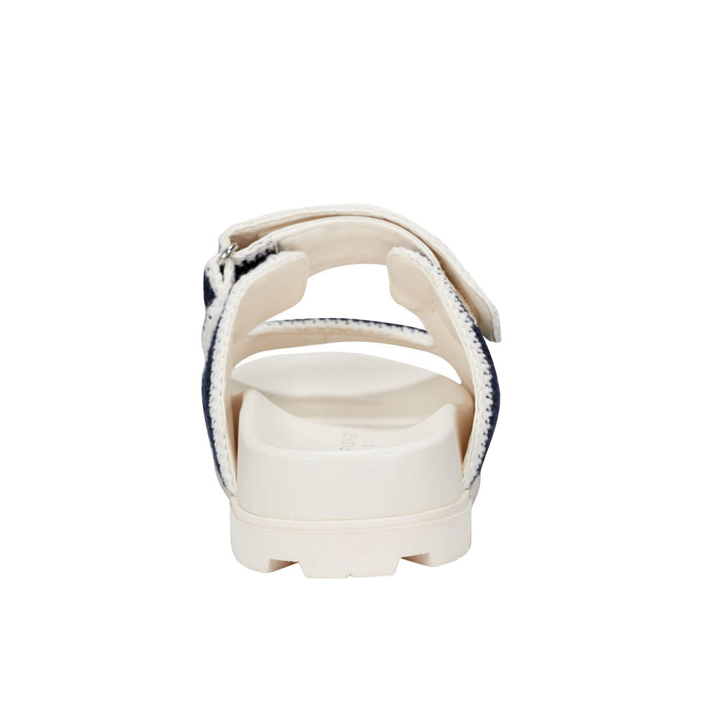 Brinleys Footbed Sandal - Navy/Cream