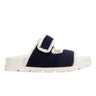 Brinleys Footbed Sandal - Navy/Cream