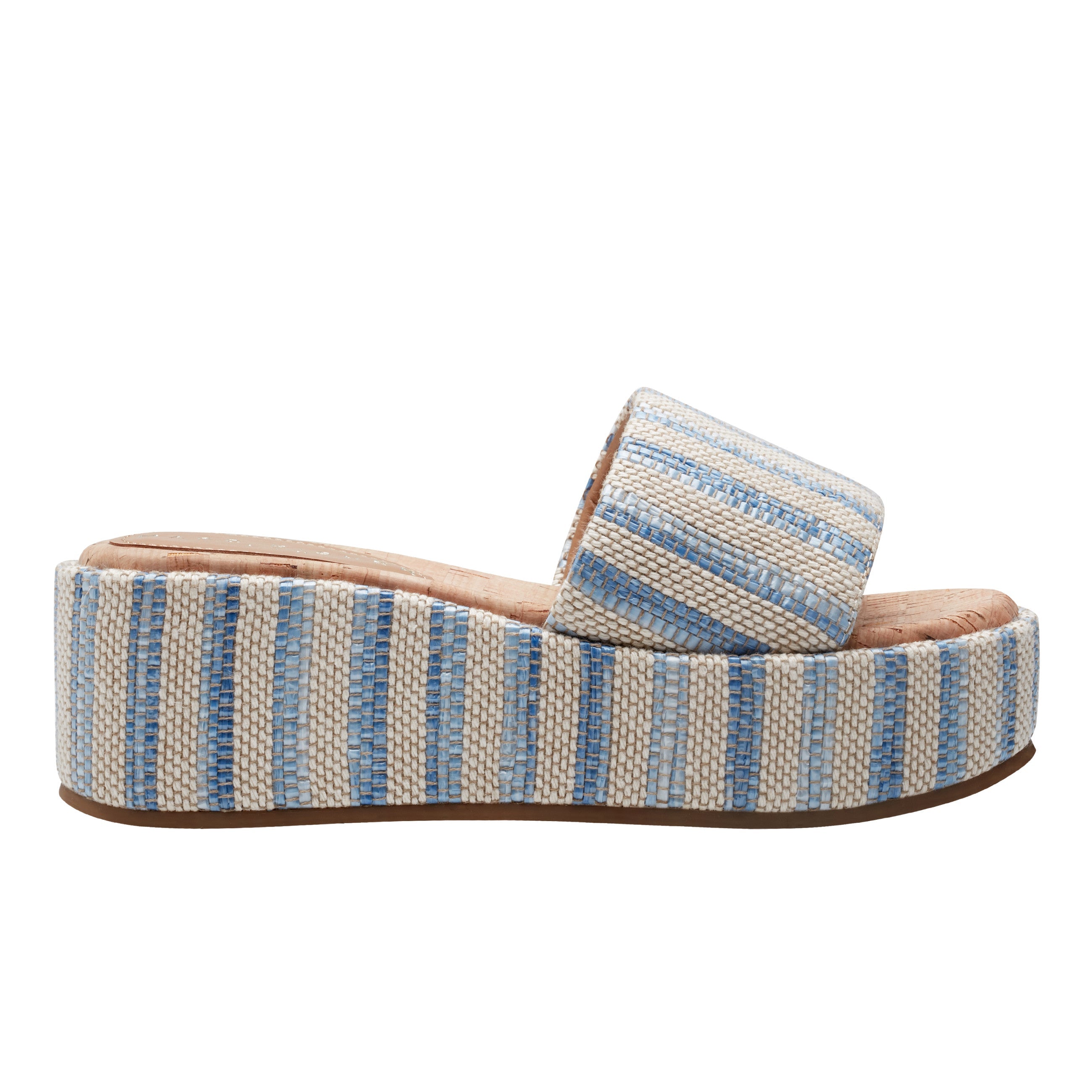 Daylin Flatform Sandal - Blue Stripe