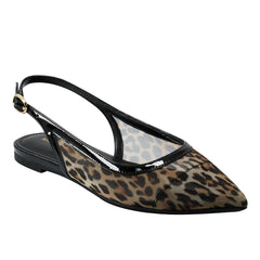 Erisa Slingback Flat - Leopard Mesh