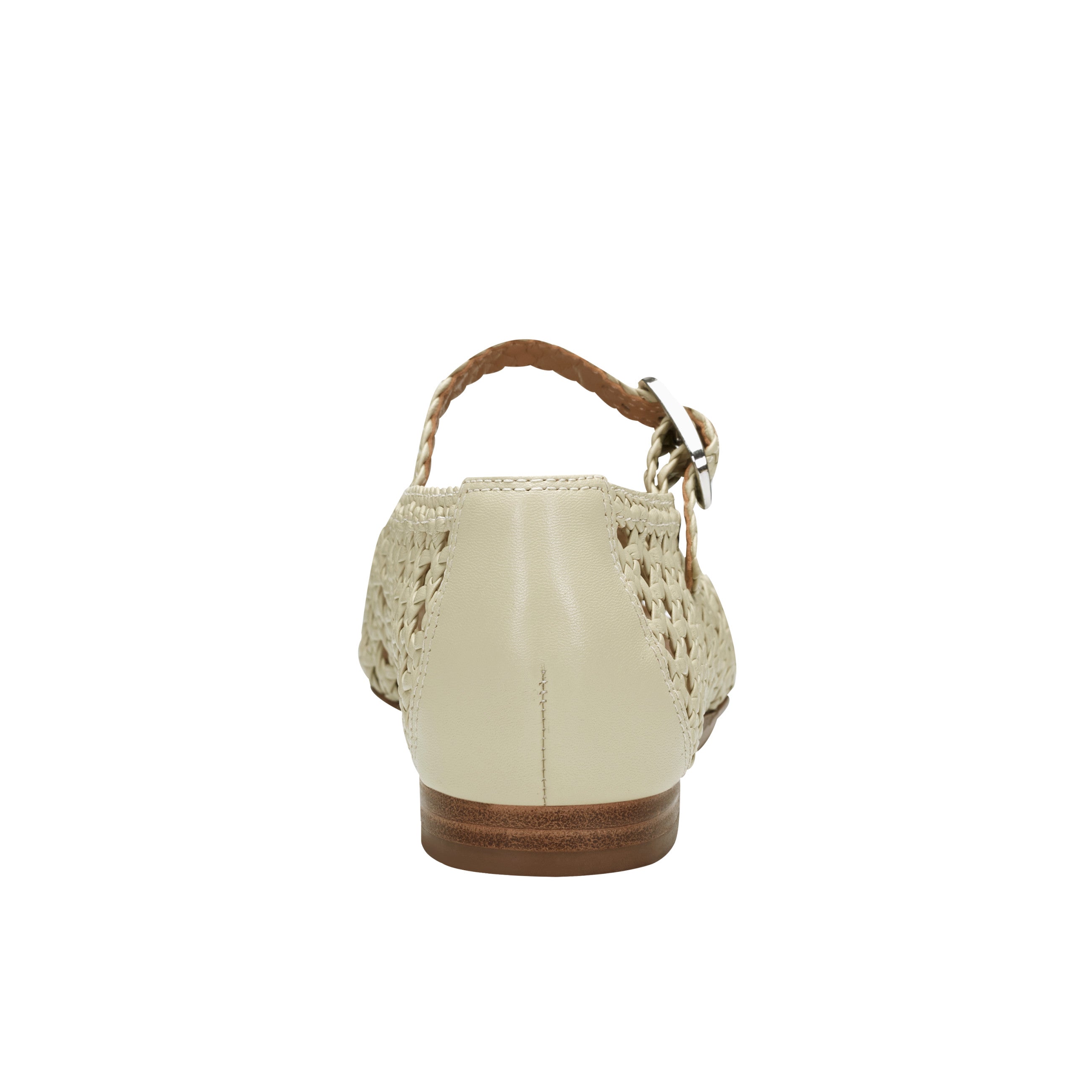 Evonna Woven Mary Jane Ballet Flat - Chic Cream Leather